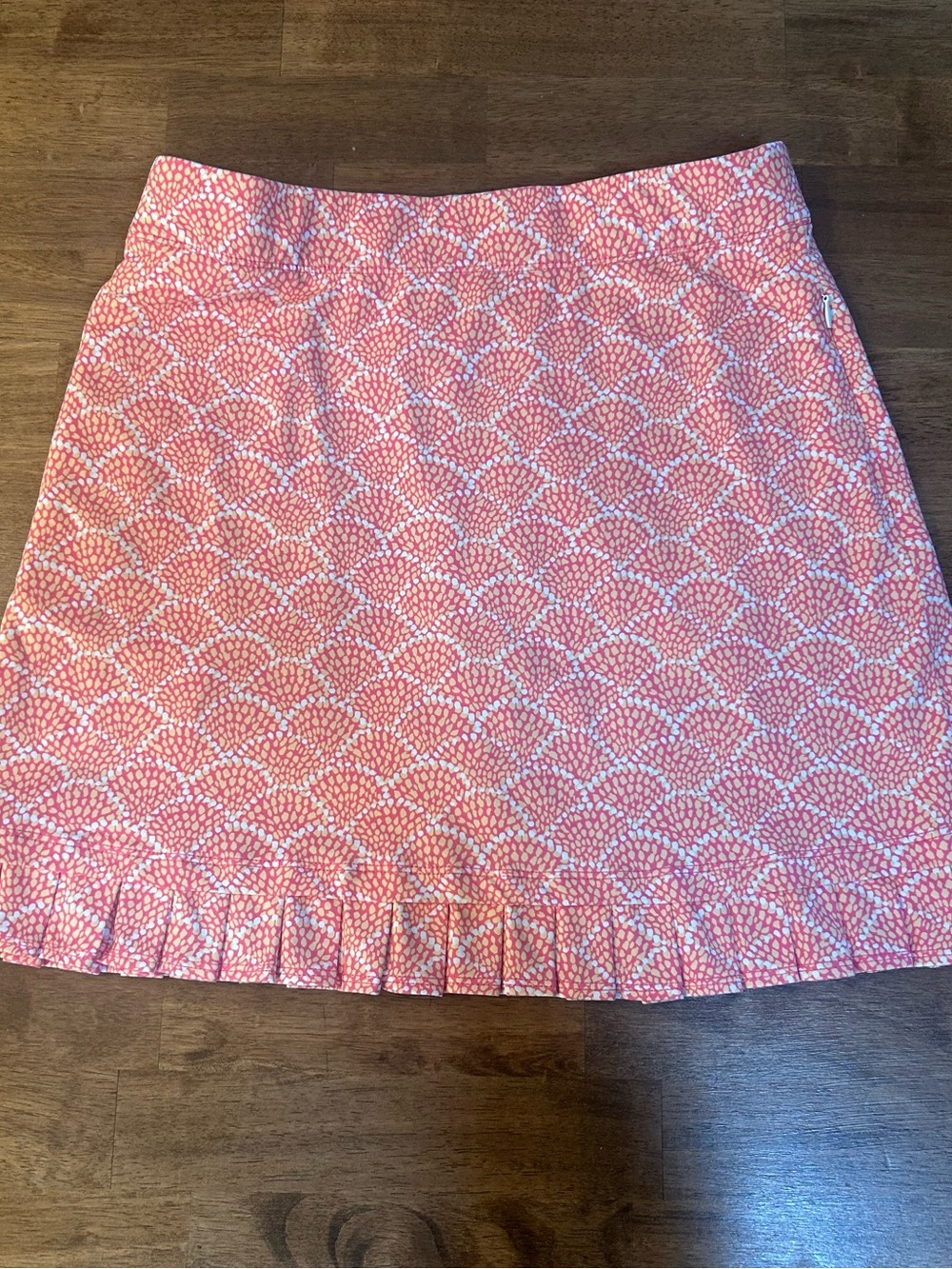 J. McLaughlin Catalina Coral Pleated Hem Skort XSM